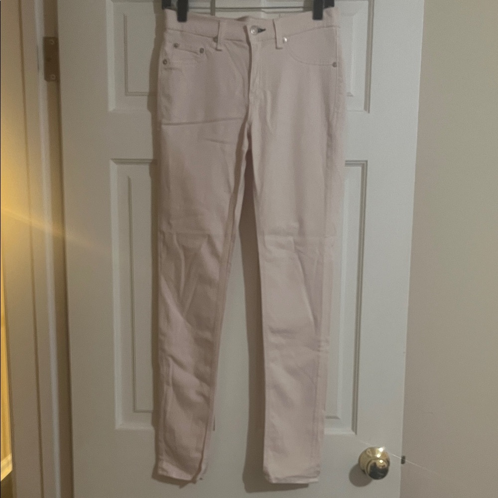 Gorgeous Rag and Bone skinny pale pink ankle jeans
